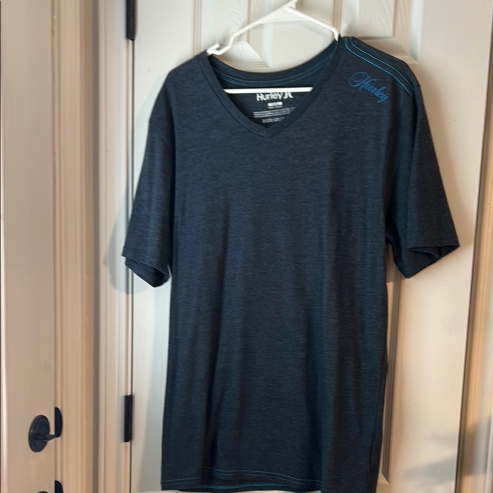 Hurley Men's Blue V-Neck Shirt